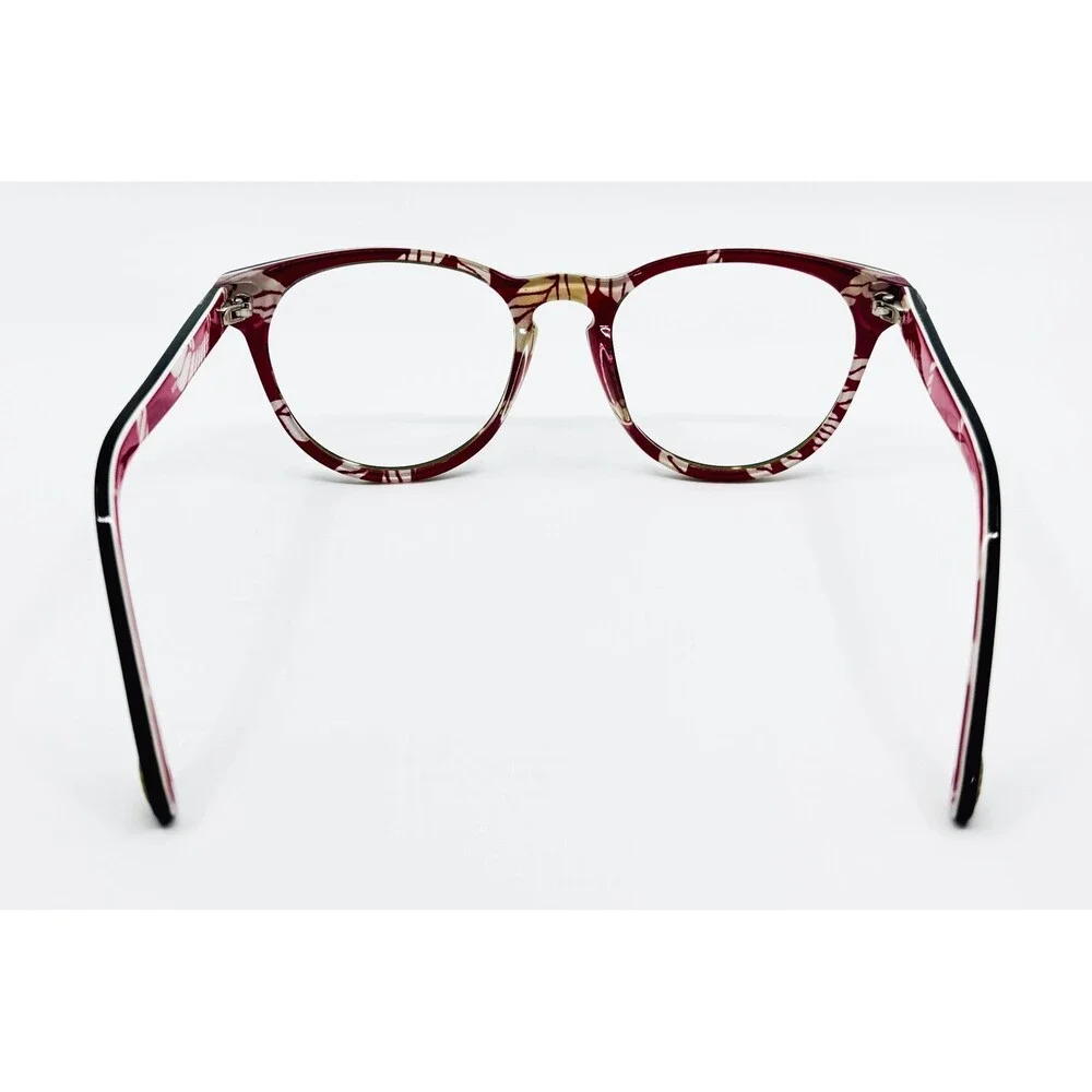 Sperry Nantucket Eyeglasses Womens Brown Pink Floral Tortoise Shell 53-19-130